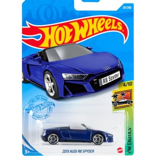 2021-211 Hot Wheels Cars 2019 AUDI R8 SPYDER 1/64 Metal Diecast Model Collection Toy Vehicles