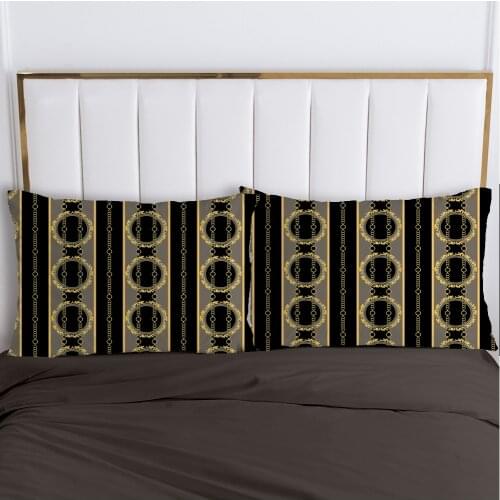 3D Pillow cover Pillow case Luxury Bedding Pillowcase Pillowcovers decorative 50x70 50x75 50x80 Customizable size Baroque black