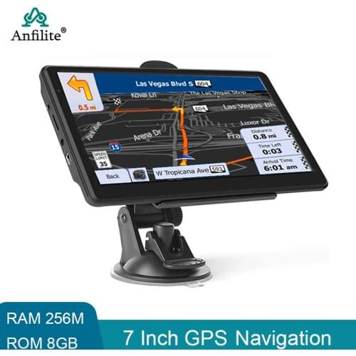 7 inch truck GPS navigation Capacitive Touch Screen MTK DDR3 256M ROM 8G FM 2020 car gps navigator 2020 Free Europe Map