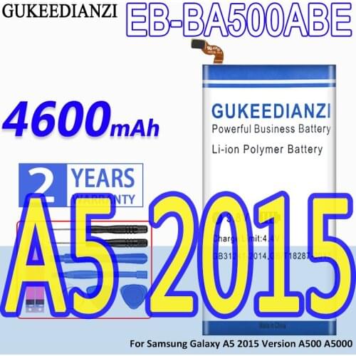 High Capacity GUKEEDIANZI Battery EB-BA500ABE 4600mAh For Samsung Galaxy A5 2015 Version A500 A5000 A500F