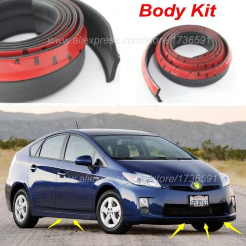 Bumper Lip Deflector Lips For TOYOTA Prius XW20 XW30 / Front Spoiler Skirt For Auto to Car Tuning View / Body Kit / Strip