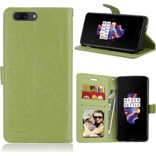 Wallet Case For OnePlus 5 Flip Cover PU Leather Stand Holder Cases For One + 5 Magnetic Shells Silicone For One Plus Five Bags
