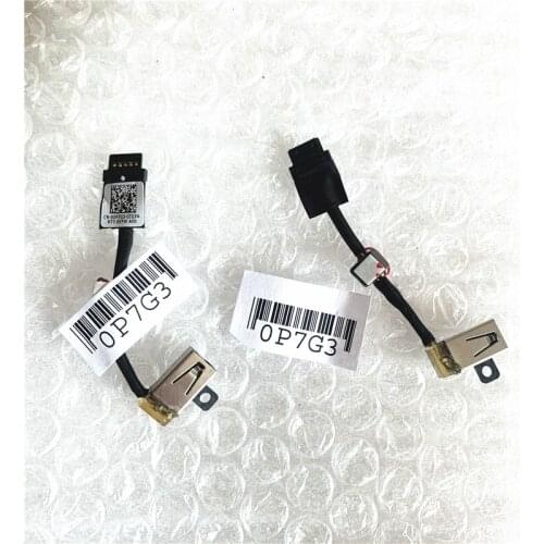For Dell XPS 13 9350 9360 0P7G3 00P7G3 AC DC Power Jack With Cable Port