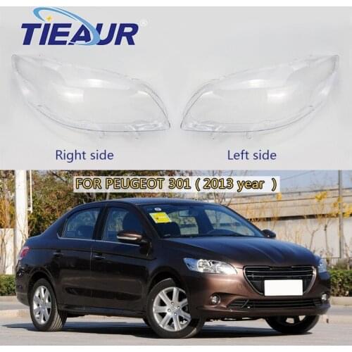 For Dongfeng Peugeot 301 2013 4Doors Headlight Transparent Lens Cover Large Lampshade Headlamp clear shell Replacement