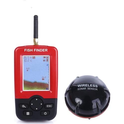 Portable Fish Finder Fishfinder with Portable Fish Finders Sonar Sensor Transducer and LCD Display for Shore ice Kayak Fishing