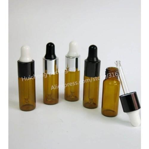 50 x Refillable 5ml Amber Glass Dropper Bottle 5cc Mini Brown Dropper Glass Vial 5cc Glass Container Small Dropper Container