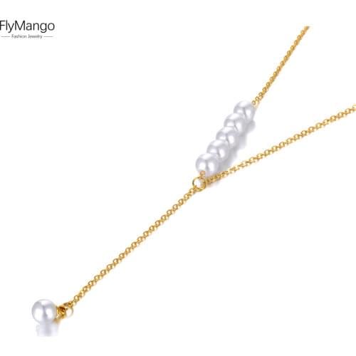 Женские ожерелья из жемчуга FlyMango China At AliExpress