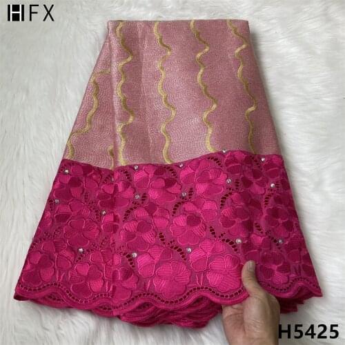 HFX New Arrival Super Swiss Voile 100% Cotton African Lace Fabric 2021 High Qaulity Swiss Voile In Switzerland For Dubai Lace