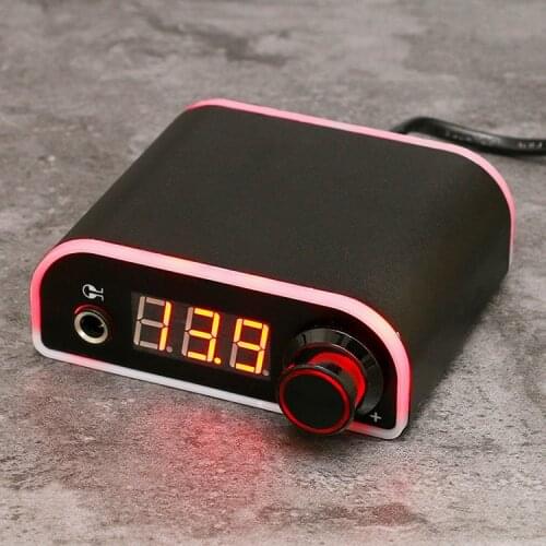 HJTAT 2019 Professional Mini 3 Color Professional Tattoo Power Supply For Coil Tattoo Machine Gun Free shipping