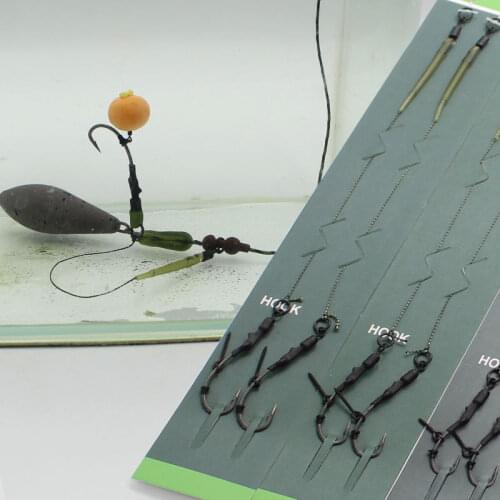 Carp Fishing Accessories Ready Tied Ronnie Carp Rigs Quick Change Hooklink Carp Fishing Hook Line For Carp Fishing End Tackle