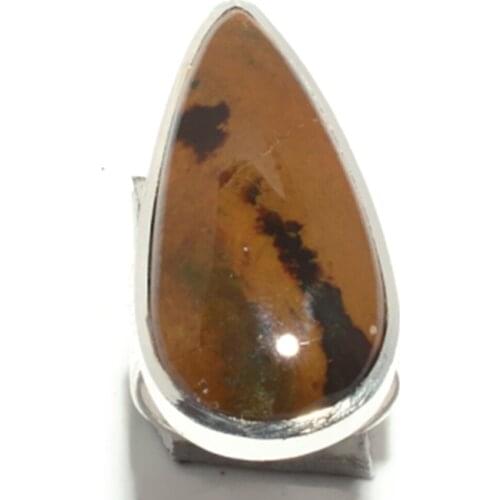 Jasper Ring Silver Overlay over Copper, USA Size: 7.25 , R5845