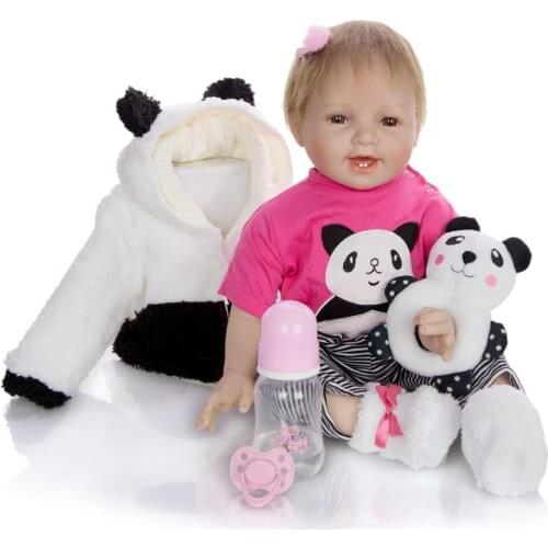 Baby doll reborn toys 22 inch real alive newborn girl toddler bebe reborn play house dolls gift