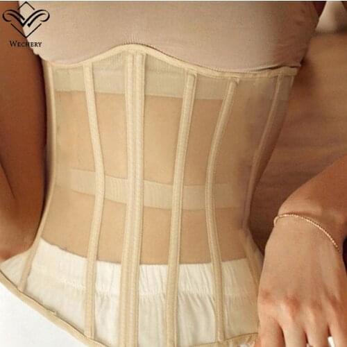 Modeling Strap Slimming Waist Belt Sexy Hollow Corset Top Bustier Black White Corset Underbust Girdle Sheaths Gaine 28-30cm