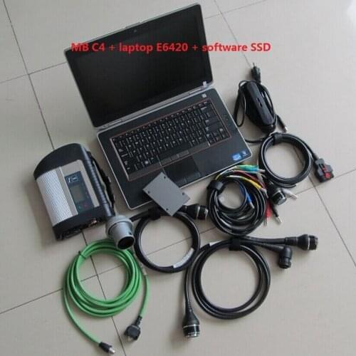 I5 CPU Laptop E6420 Diagnostic PC with Software 2020.12 SSD multi-language MB star diagnose mb sd compact C4 auto scanner