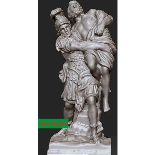 New model 3D model for cnc or 3D printers in STL file format Aeneas and Anchises
