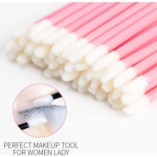 50Pcs Disposable Makeup Brushes Eyelash Lipstick Brush Cotton Eyelashes Extension Cleaning Removing Swab Make Up Beauty Tools
