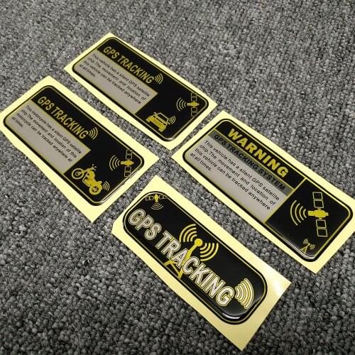 Decal Stickers GPS Alarm System Device Tracker Vehicle Motorcycle Warning Car Bike Bicycle Satelite