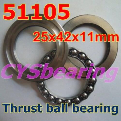 25X42X11mm 51105 plane axial shaft thrust ball bearing 25*42*11mm