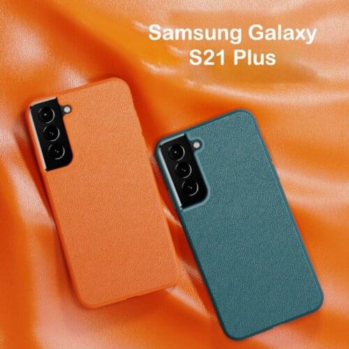 Luxury Plain Colour PU Leather Phone Case for Samsung Galaxy S21 Ultra S20 FE S10 S9 Plus Airbag Shockproof Tight Fit Back Cover