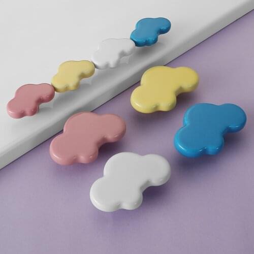 Childrens room cupboard door handle cupboard drawer cute cartoon handle star moon cupboard handle single hole small handle