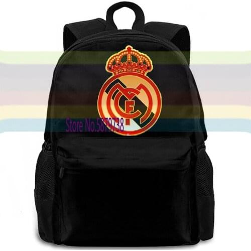 Real Madrid team backpack laptop travel school adult student