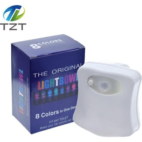 Smart Pir Motion Sensor Toilet Seat Night Light 8 Colors Waterproof Backlight For Toilet Bowl Led Luminaria Lamp Wc Toilet Light