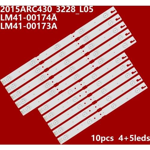 10 PCS/set LED Backlight Strip For Samsung GRUNDIG 43VLE6629BR 43VLE6524BL 43GFB6627 2015ARC430_3228_L05 R04 LM41-00174A 00173A