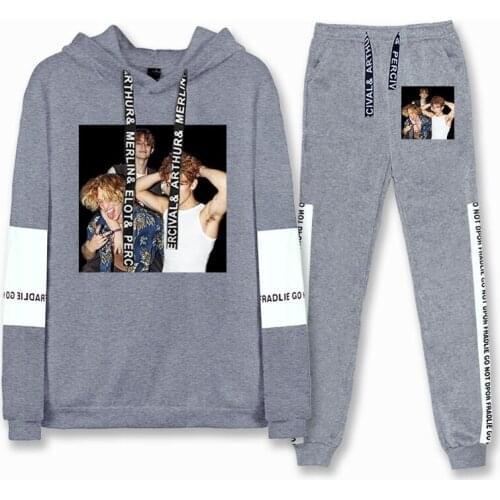 WAWNI Vinnie Hacker Hoodie Cosplay Sweatshirt Two Piece Set Cotton Popular Game Pullover Pants Oversized Clothes Print Sets 2021