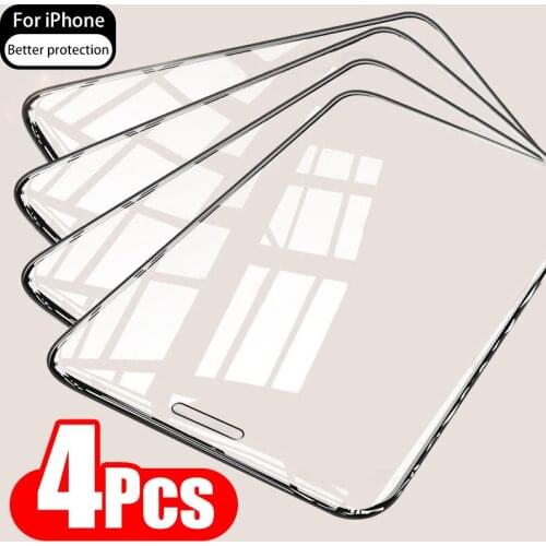 Tempered Glass For iPhone 12 13 Pro Max Mini Screen Protector For 11 Pro Max 7 Plus 8 XR XS Max X SE 2020 12Pro 13Pro Case 128Gb