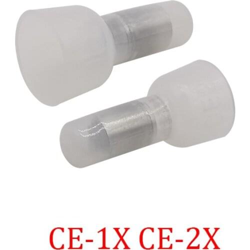 100Pcs CE-1X CE-2X Crimp Terminal Closed End Crimp Cap Electrical Wire Cable Connector Nylon PA66 Splice Line Crimp Cap AWG22-18
