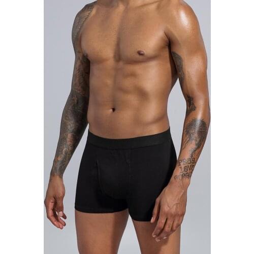 Mens Underwear 5Pcs Cotton Men Breathable Boxers Panties Shorts Elastic Solid Color Underwear Beach Briefs
