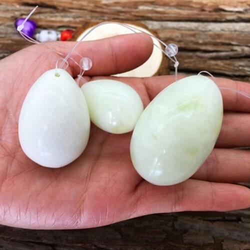 50% Hot Sale 3Pcs Artificial Jade Yoni Egg Pelvic Muscle Exercise Tightening Massage Balls