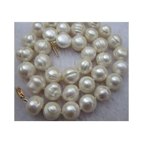 8-9MMCHARMING SOUTH SEA BAROQUE 18 INCH WHITE PEARL NECKLACE