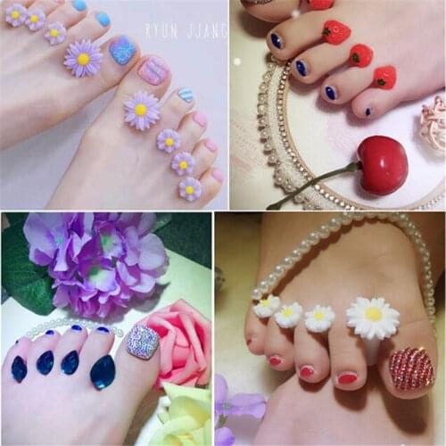 8Pcs/Set Nail Art Tools Silicone Toe Separator Foot Pads For Home And Salon Application Pedicure DIY Design Manicure Accessory