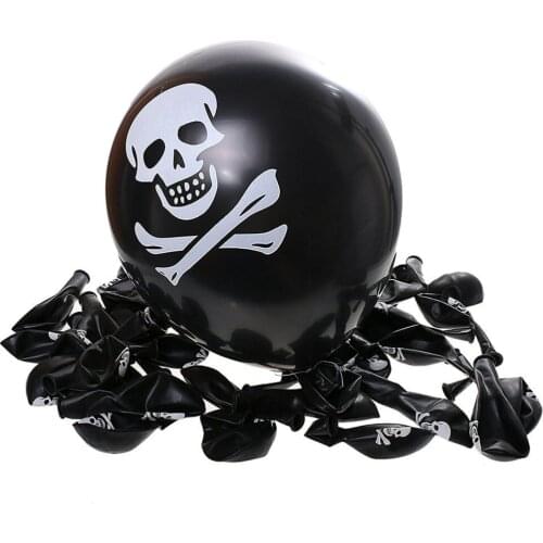 ANGRLY 10pcs Skull Arrivals Halloween Balloons Festive Decorations Site Layout Thick Children Toys Halloween Party Decoration