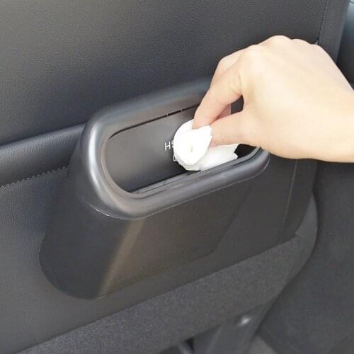 Car Dustbin Trash Can Door Clip Mount Waterproof Press-type Box Auto Interior Garbage Goods Storage Organizer