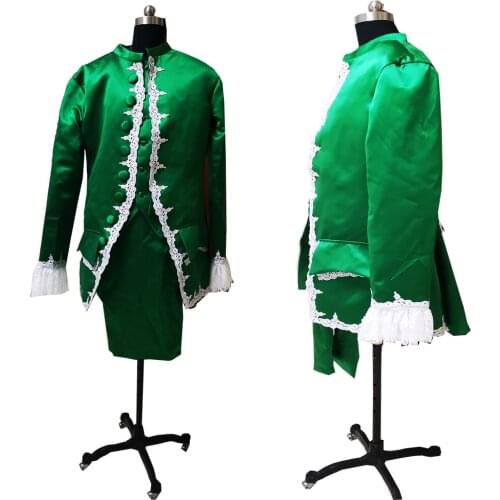 D-572 green Victorian /Civil War mens period costume Medieval Renaissance stage performance/Prince charming William