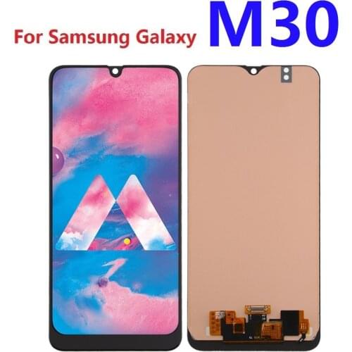 For Samsung Galaxy M30 SM-M305F M305FN M305G M305M Display Lcd Screen Touch Digitizer Sensor Assembly Frame Replacement