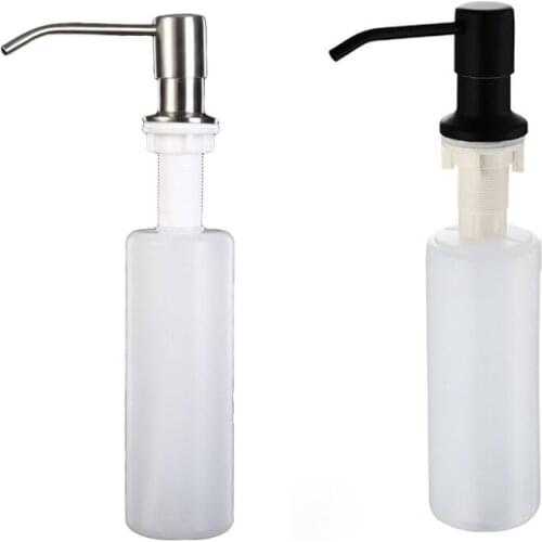 10.14 OZ Kitchen Sink Soap Dispenser Accessories Dishwashing Basin Pool Stainless Steel Detergent Detergent Bottle