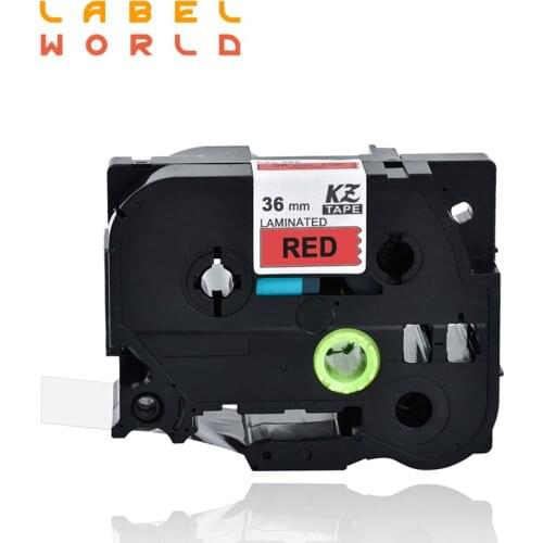 Label World 36mm TZe-461 black on red tze label tape Compatible for brother P-TOUCH label printer ribbon 1 PACK