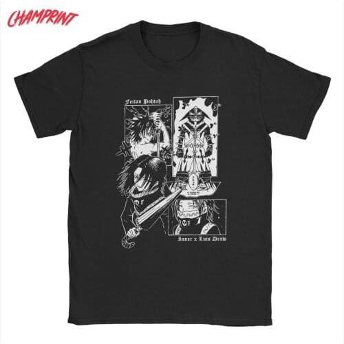 Hunter X Hunter Feitan Mens T Shirt Anime Casual Tee Shirt Short Sleeve Round Collar T-Shirt Cotton 4XL 5XL 6XL Clothing