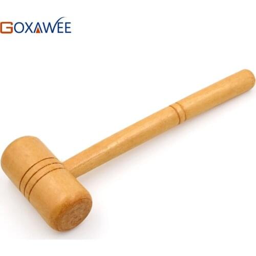 GOXAWEE 1pc Wooden Hammer safe power reduced multi-purpose hand hammer tools for hardware Repair jewelry DIY tools
