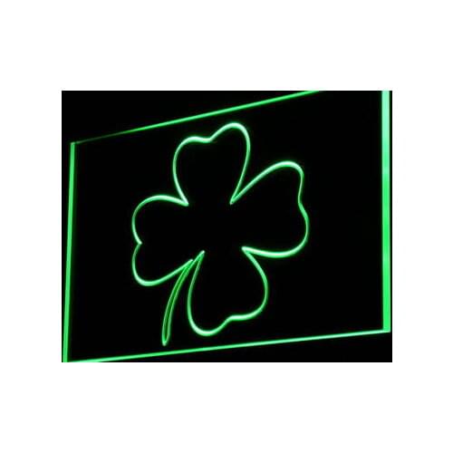 I903 FOUR LEAF CLOVER Home Decor Decor Neon Light Light Signs On/Off Swtich 20+ Colors 5 Sizes
