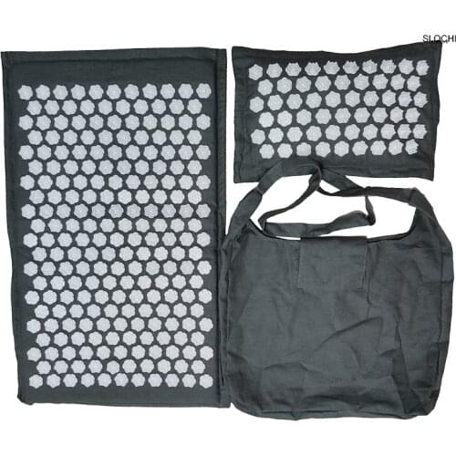 Lotus Spike Accupuncture Acupressure Mat Esterilla Masajeadora Massager Cushion Nature Linen Coconut PalmMassager Needle Mat