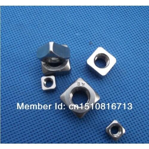 100Pcs M5x8x4 GB Stainless Steel 304 Square Nuts Silver Tone Fasterners