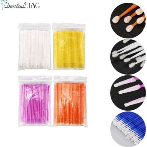 400pcs Dental Disposable Micro Applicator Microbrushes Bendable Eyelash Brushes Swab Extension Tools for Beauty for Dental Use