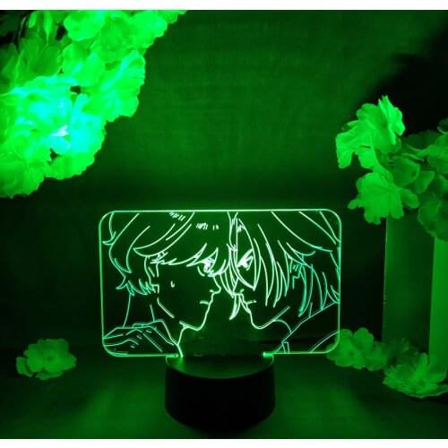 Ash Lynx and EIJI Cute harajuku Bedroom Decoration Banana Fish LED Anime Lamp 7 Color Changing Nightlight Upward Lighting Vibe