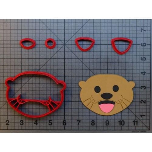 Animal Otter Cookie Cutter set Fondant Cupcake Top Mould Made 3D Printed Cake Decoration Tools Kitchen Accessories