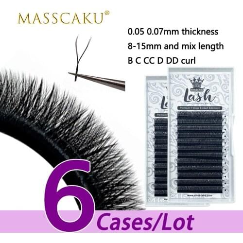 6case/lot Hot selling y volume lashes extensions 0.07 thickness russian eyelash private label supplies makeup natural wholesale