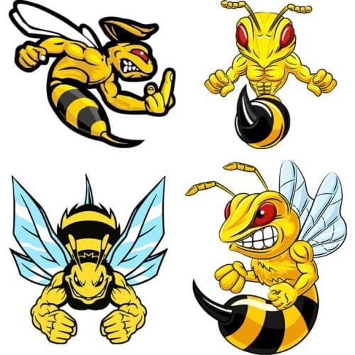 Beautiful Bee Car Sticker Decorative Windshield Bumper Motorcycle Accessories To Cover Scratches Sunscreen Waterproof PVC